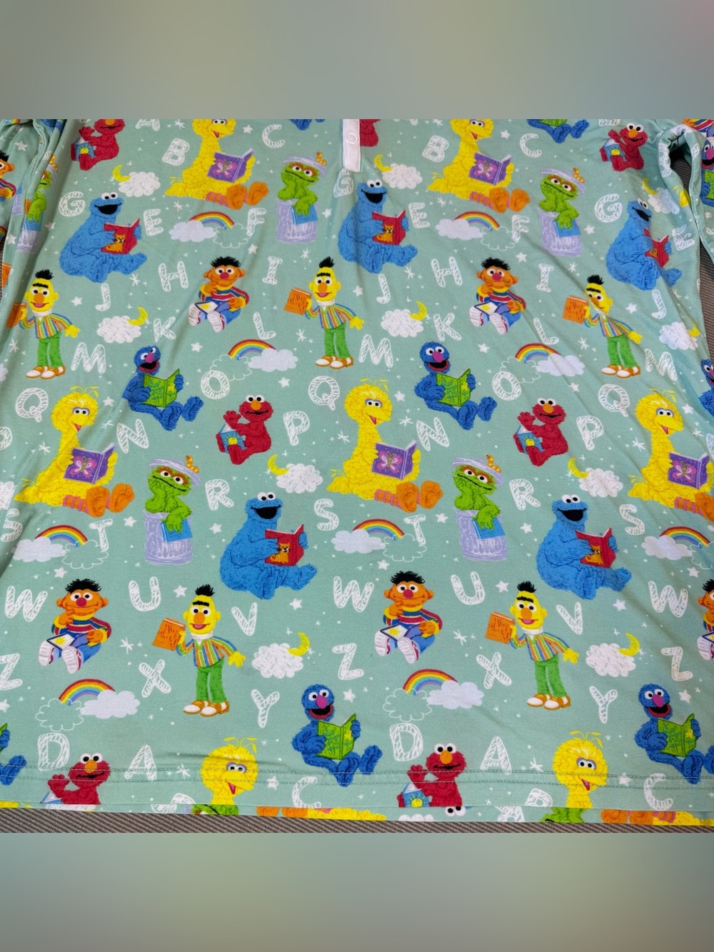 Little Sleepies Womens Spelling With Sesame Street Pajama Set Size Medium - Picture 3 of 16